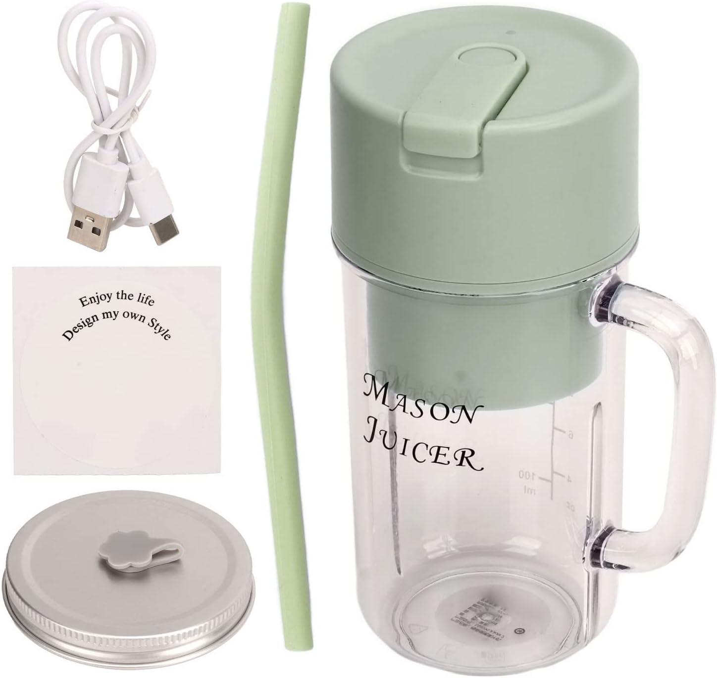 MasonBlend Pro – Portable USB Rechargeable Blender Cup with Lid & Straw
