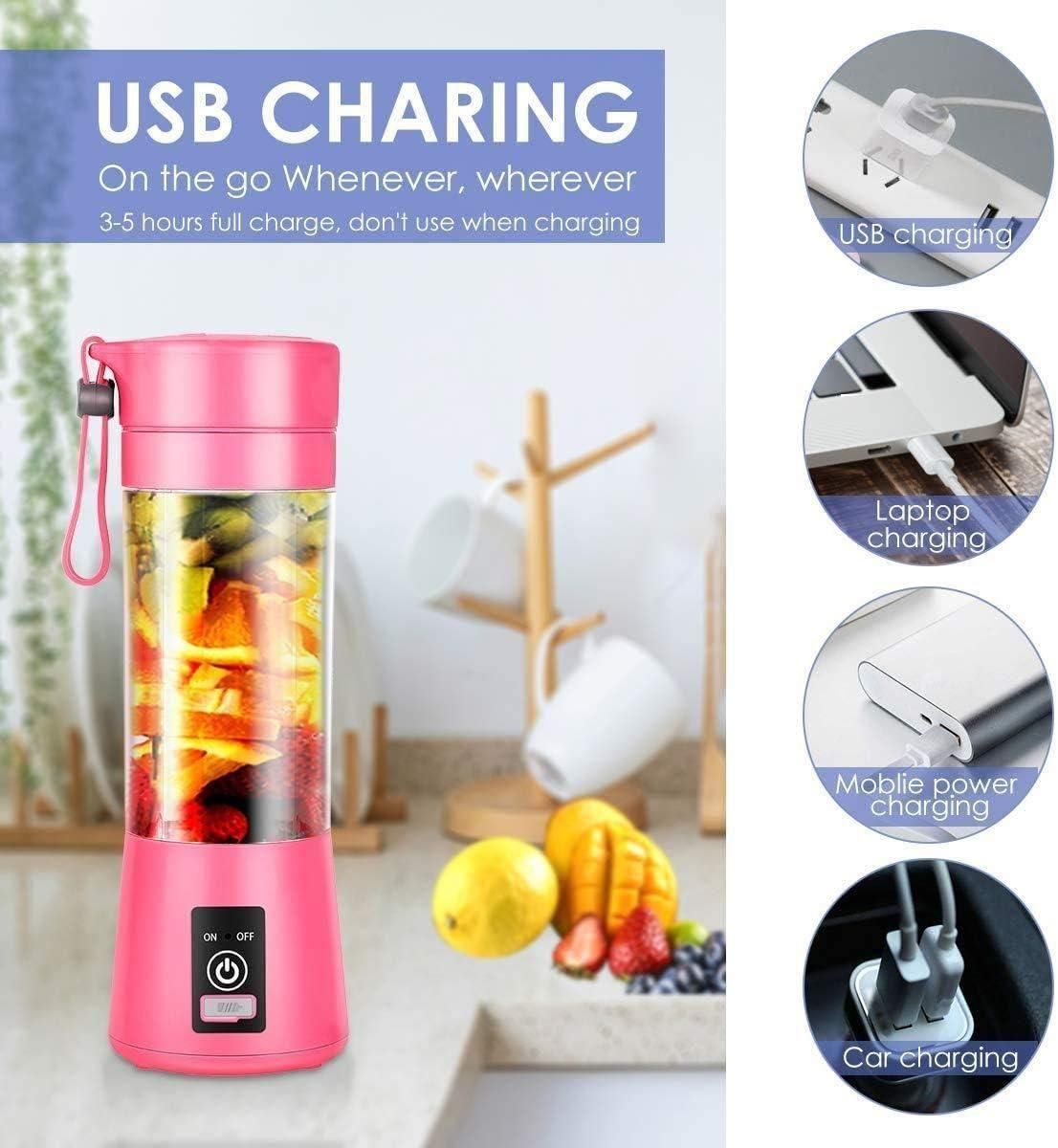 VitaGlow 6-Blade Portable Blender – USB Rechargeable Smoothie & Juice Maker