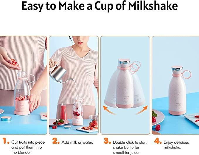 FreshJuice Luxe – USB Rechargeable Portable Blender Bottle
