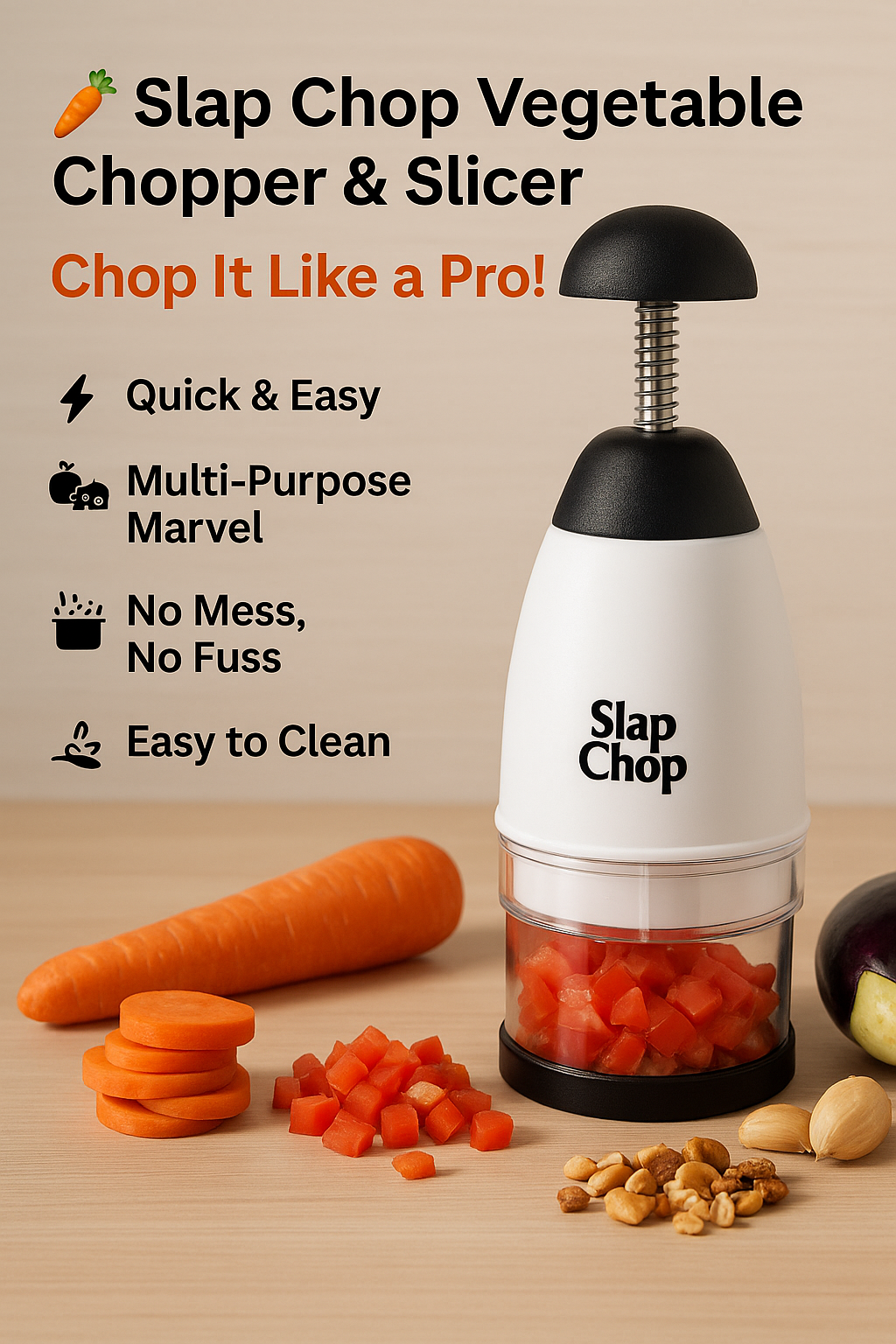 Slap Chop Vegetable Chopper & Slicer, Vegetable Chopper